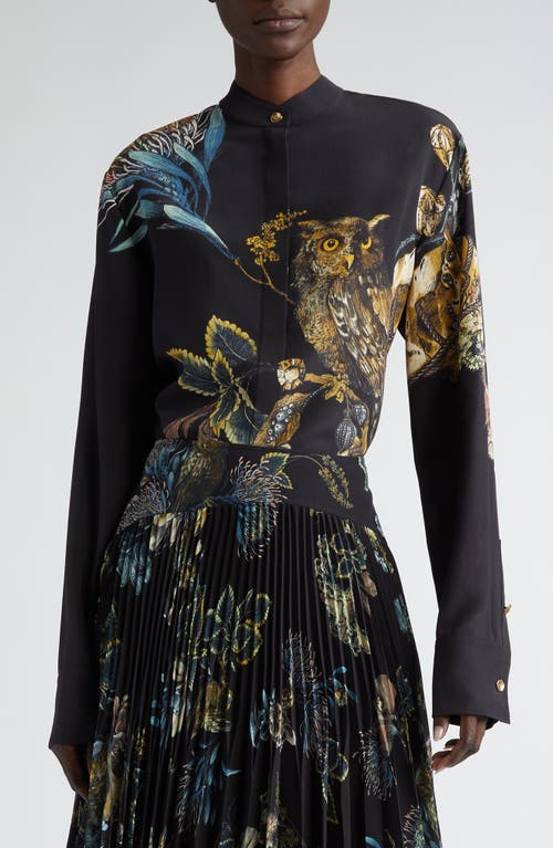 JASON WU COLLECTION JASON WU COLLECTION FOREST PRINT OVERSIZE SILK SHIRT 