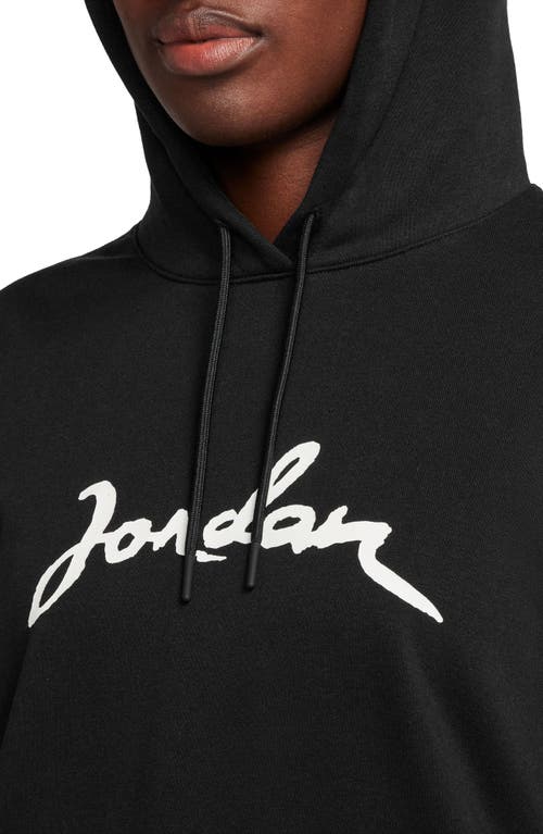 Shop Jordan Brooklyn Fleece Graphic Hoodie In Black/sail