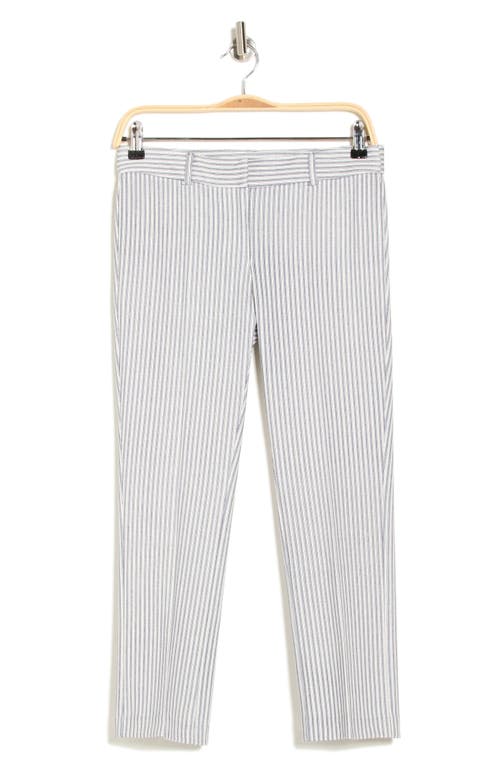 Amanda & Chelsea Chelsea Slim Straight Pants In Blue/white