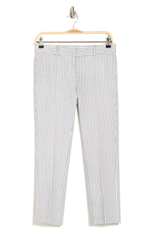 Shop Amanda & Chelsea Chelsea Slim Straight Pants In Blue/white