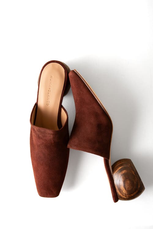 Huma Blanco Mina Mule In Chocolate Suede