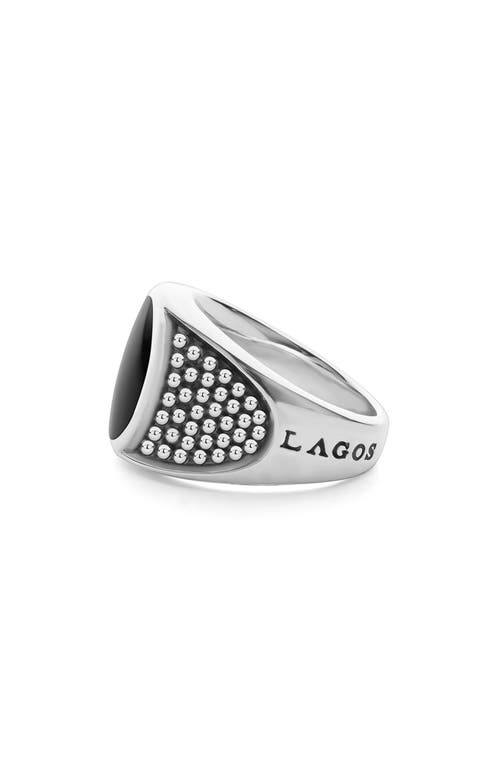 Lagos Anthem Onyx Ring In Onyx