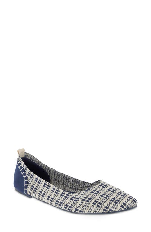 Shop Mia Lissy Knit Ballet Flat In Navy/bone