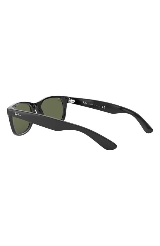 Shop Ray Ban Ray-ban New Wayfarer 55mm Rectangular Sunglasses In Black