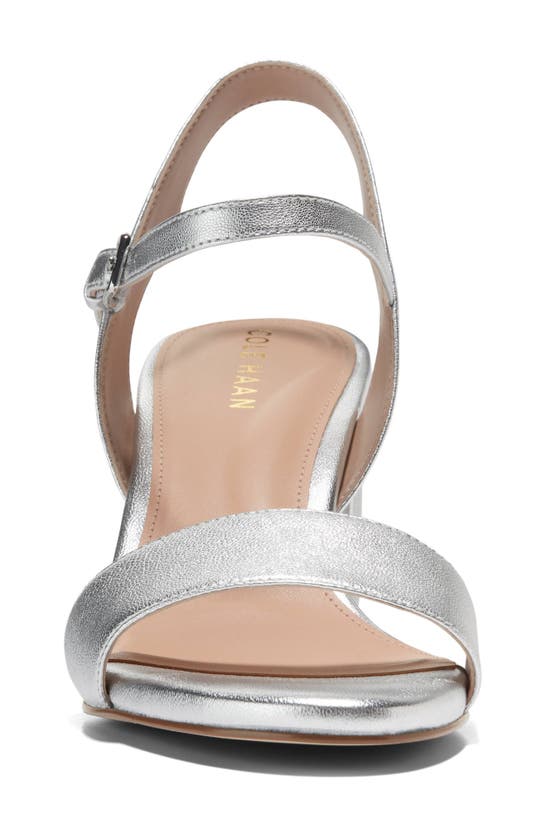 Shop Cole Haan Josie Block Heel Sandal In Silver Lea