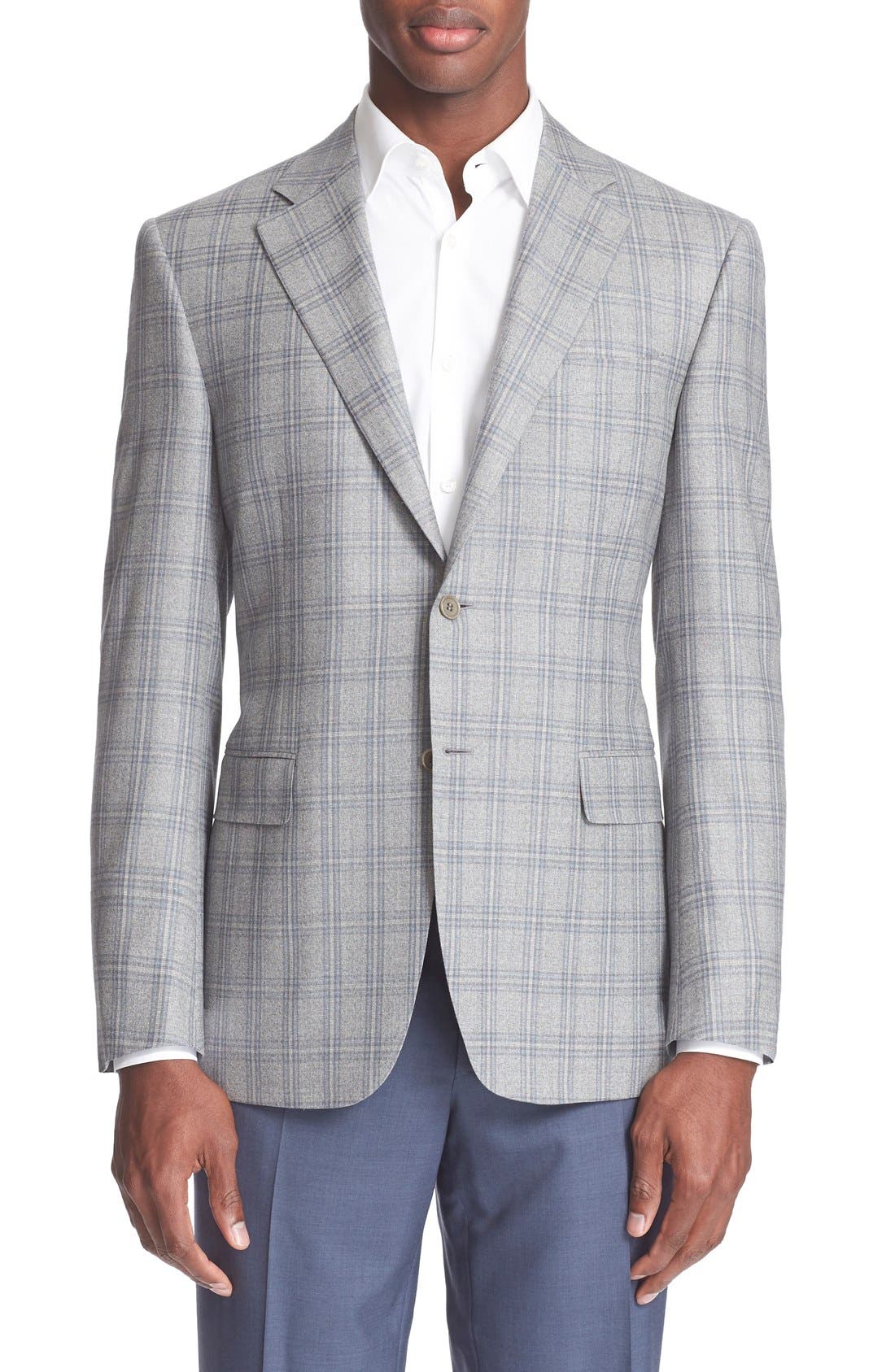 Canali Classic Fit Plaid Wool Sport Coat Nordstrom