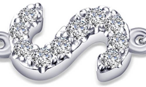 Lafonn Simulated Diamond Pavé Initial Bracelet In Silver/white S
