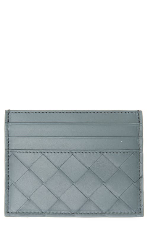 Bottega Veneta Intrecciato Leather Card Case in 1614 Slate-Silver at Nordstrom