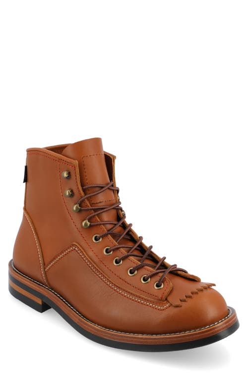 Leather Lug Sole Boot in Honey