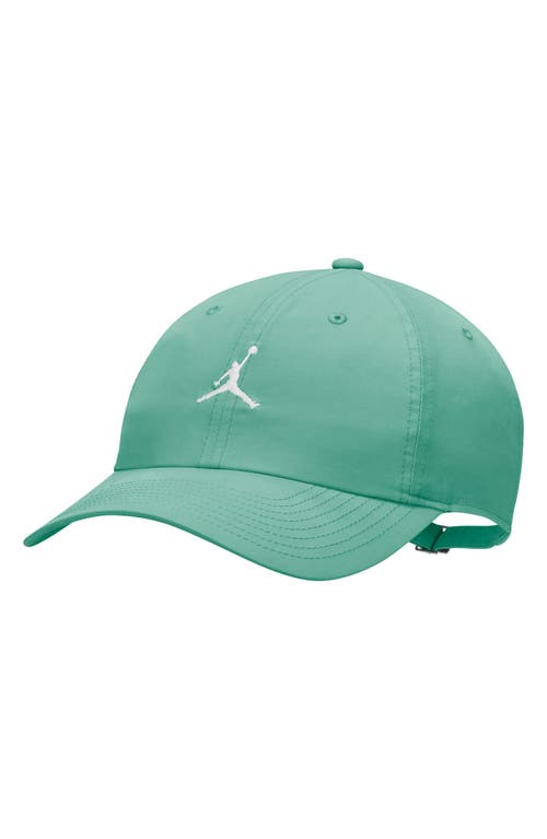 Men's Jordan Club Adjustable Unstructured Hat in Emerald Rise/White