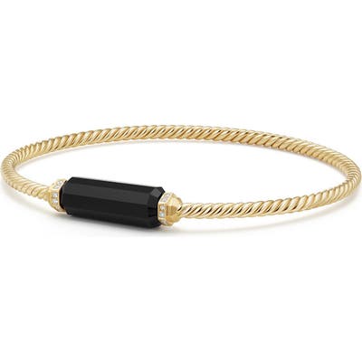 David Yurman Barrels Bracelet With Diamonds In 18K Gold