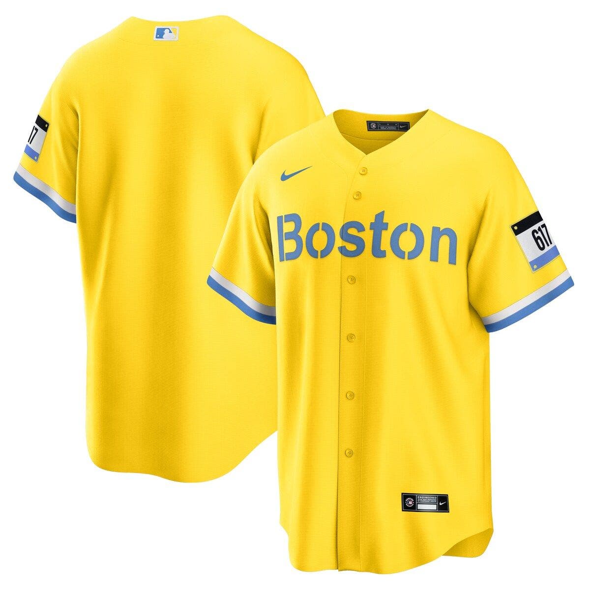 Boston Red Sox Matt Barnes 2021 City Connect Replica Nike Gold Jersey