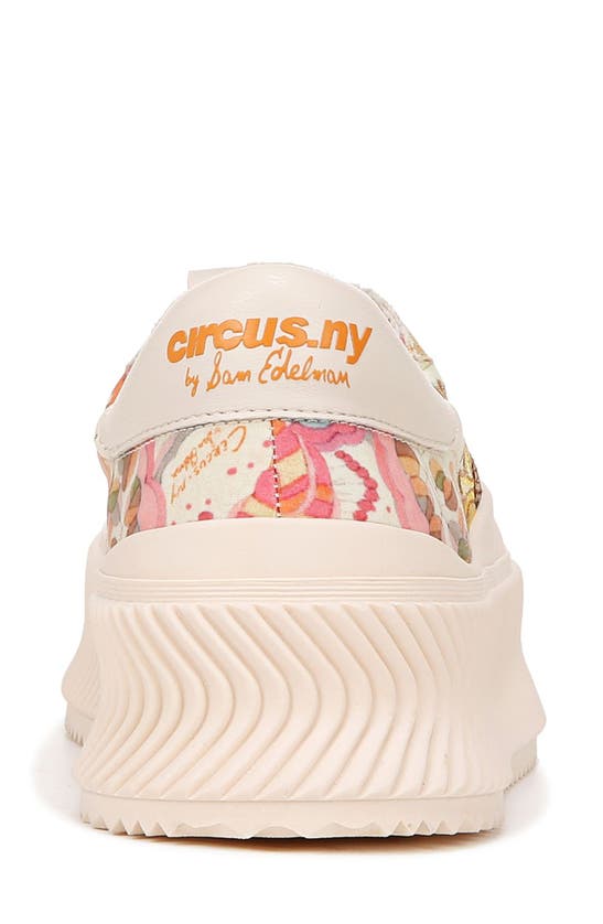 Shop Circus Ny By Sam Edelman Tatum Flower Platform Sneaker In Orange/ Vanilla Bean Multi