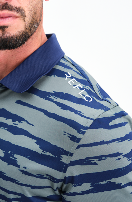 Reflo Tagus Performance Sustainable Polo In Coronet Blue