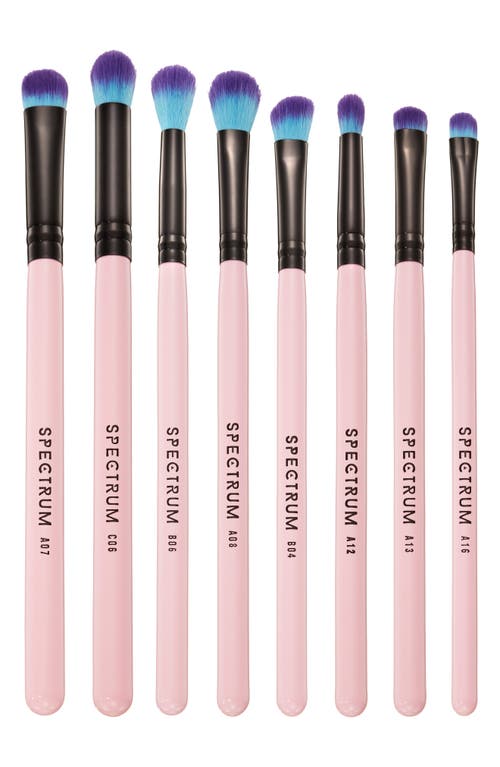 SPECTRUM Essential 8-Piece Eye Blending Brush Set $58 Value in Pink