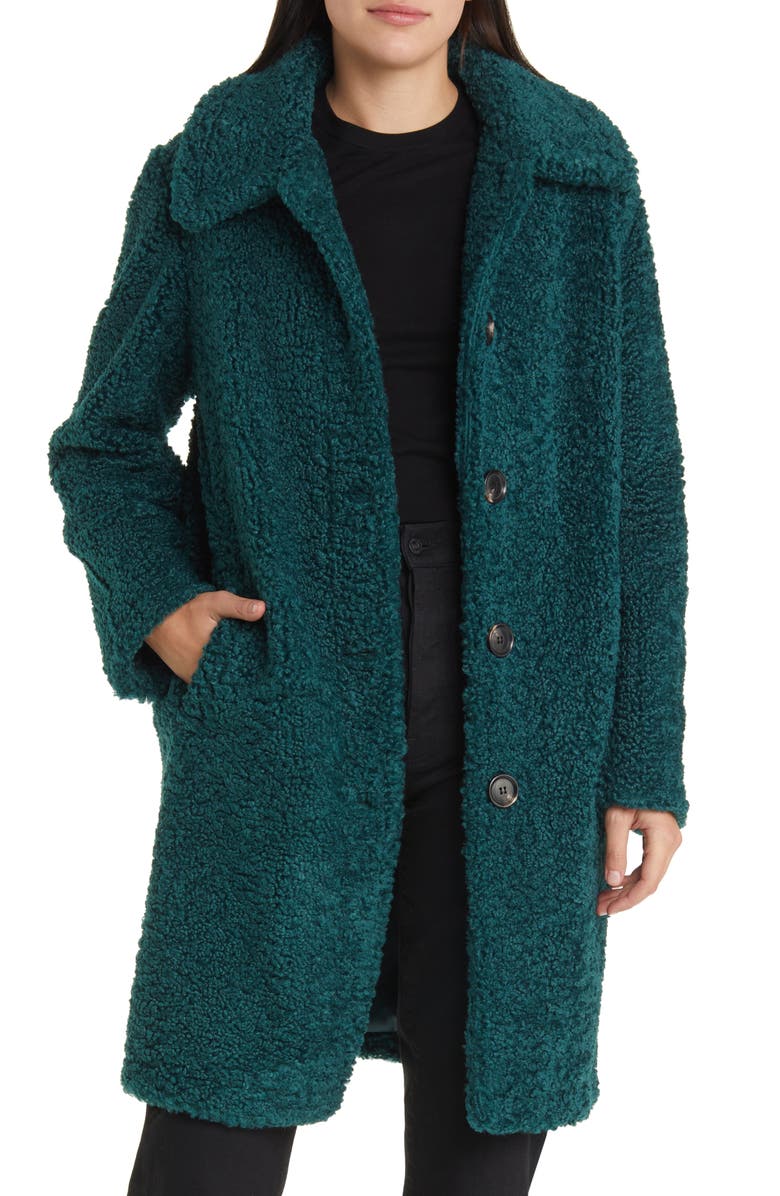 Sam Edelman Longline Teddy Fleece Coat | Nordstrom