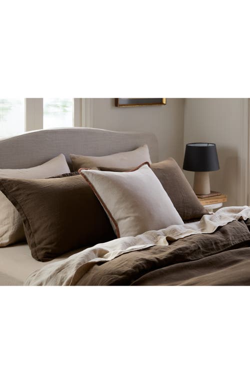Parachute Linen Whipstitch Pillow Cover In Natural With Brick