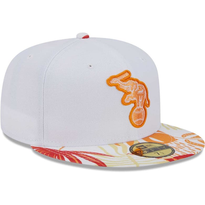 Oakland Athletics Floral Print Brim New Era Fitted Hat