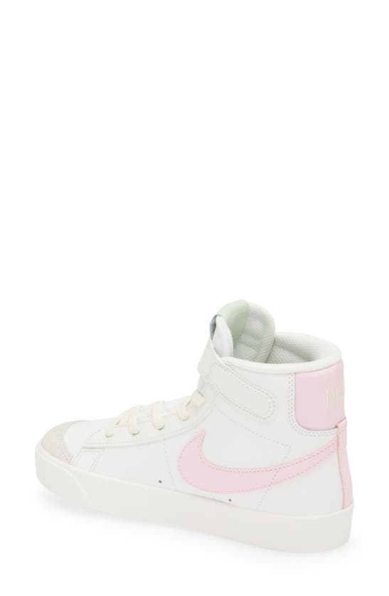 Shop Nike Kids' Blazer Mid '77 High Top Sneaker In White/ Pink/ Coconut Milk
