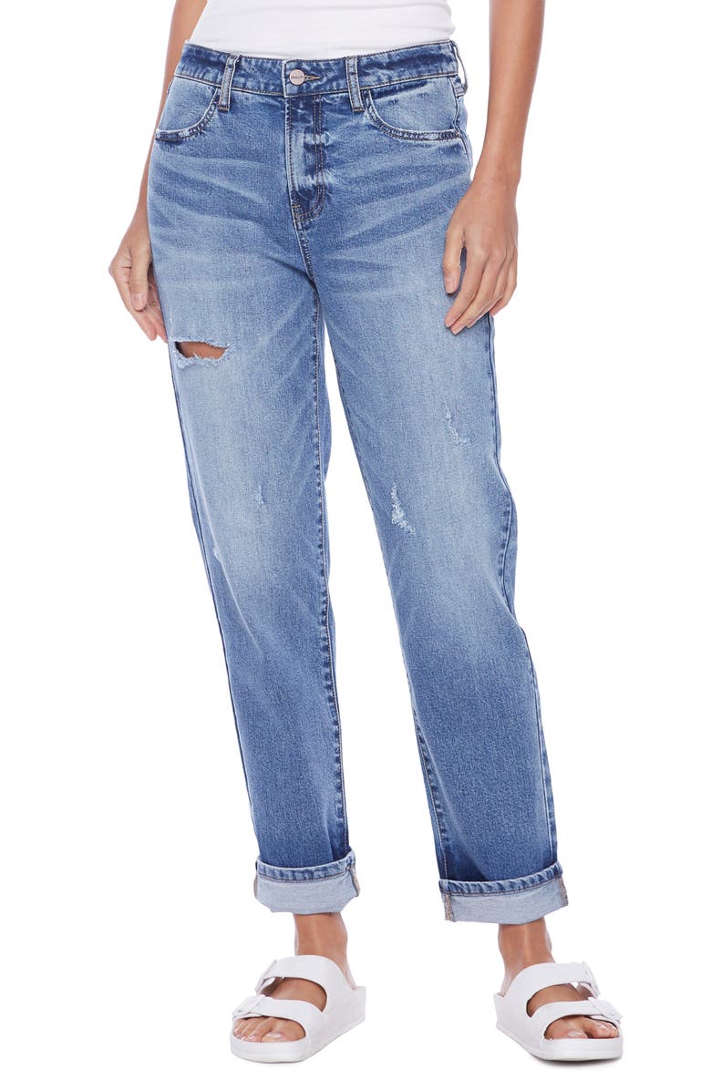 gizlenme yakın Çaba göster  HINT OF BLU Effortless High Waist Ripped Boy Jeans | Nordstrom