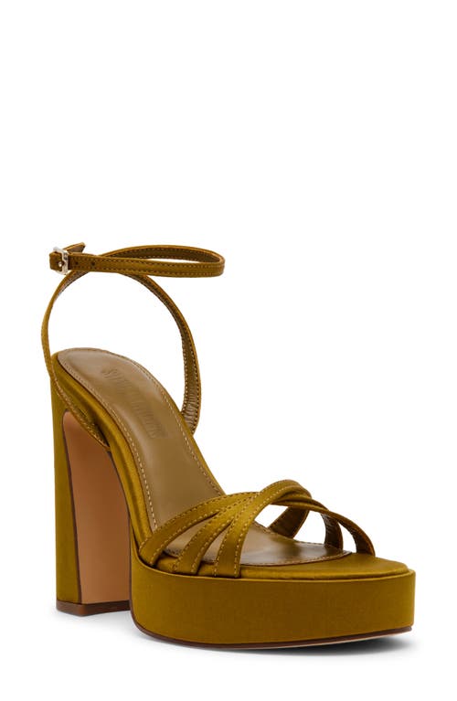 Steve Madden Fleet Ankle Strap Platform Sandal in Olive 