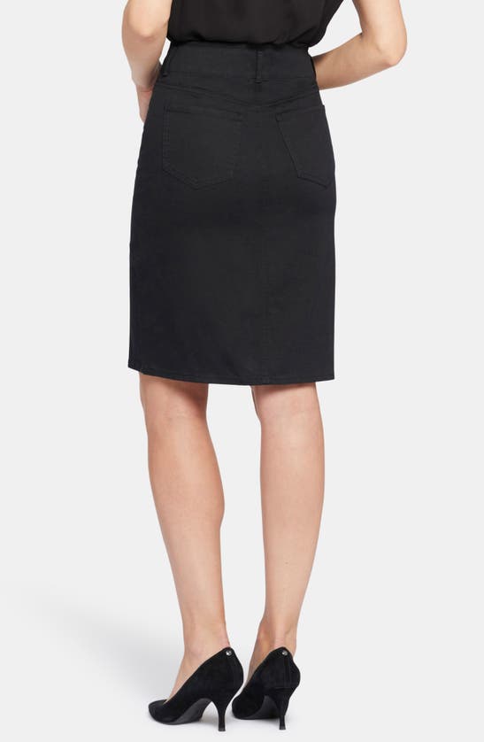 Nydj Hollywood Pencil Denim Skirt In Black