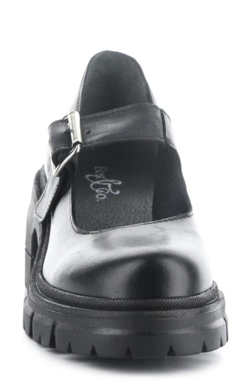 Bos. & Co. Banks Platform Mary Jane In Black Feel Leather