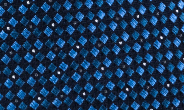 Wrk Neat Silk Tie In Navy