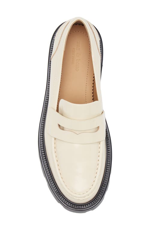 Rag & Bone Quinn Lug Sole Penny Loafer In Greige