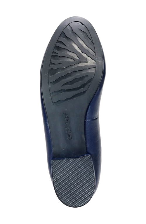 Shop David Tate Omega Flat In Navy Lamb