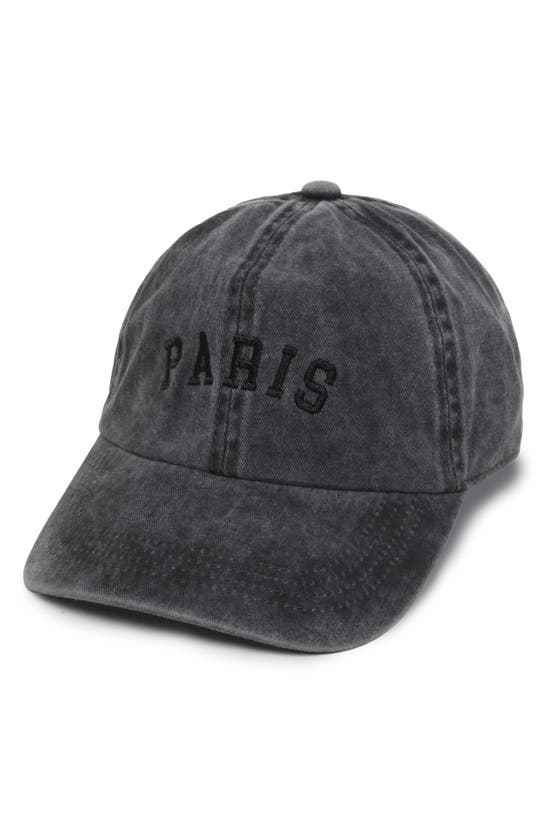 Shop David & Young Paris Baseball Cap In Black