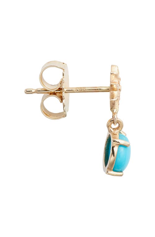 Shop Anzie Star Drop Earrings In Turquoise/aqua