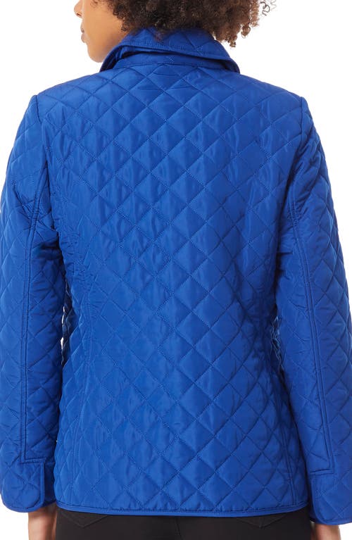 Shop Jones New York Quilted Coat In Sapphire