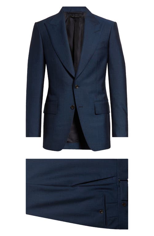 Tom Ford Men's Shelton Sharkskin Stretch Suit In Azure Blue