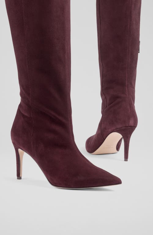 Shop Lk Bennett Astrid Knee High Boot In Bordeaux