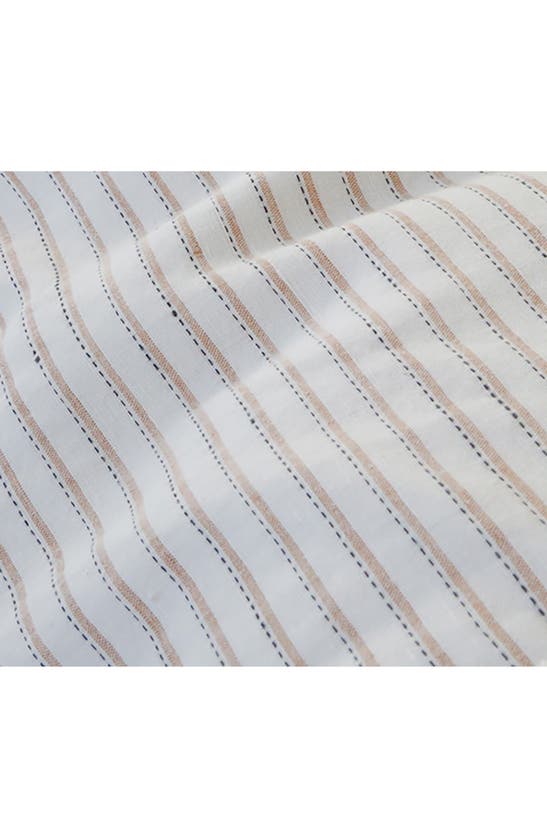 Pom Pom At Home Connor Stripe Linen & Cotton Body Pillow In Ivory/ Amber