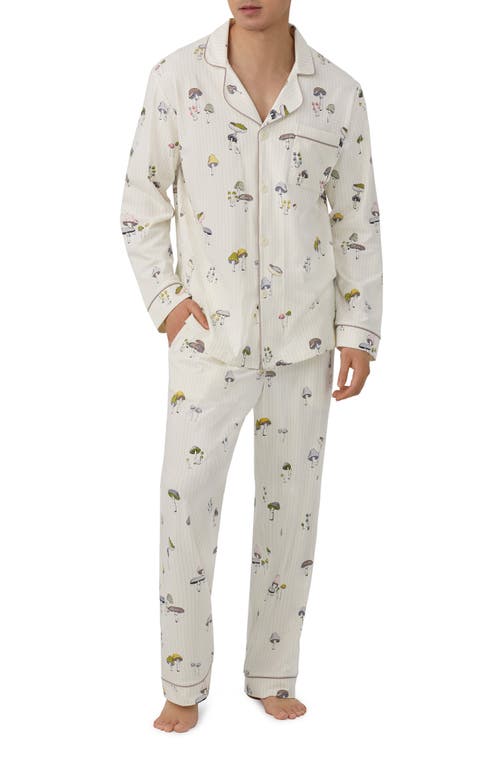BedHead Pajamas Print Stretch Organic Cotton Pajamas in Wild Mushrooms