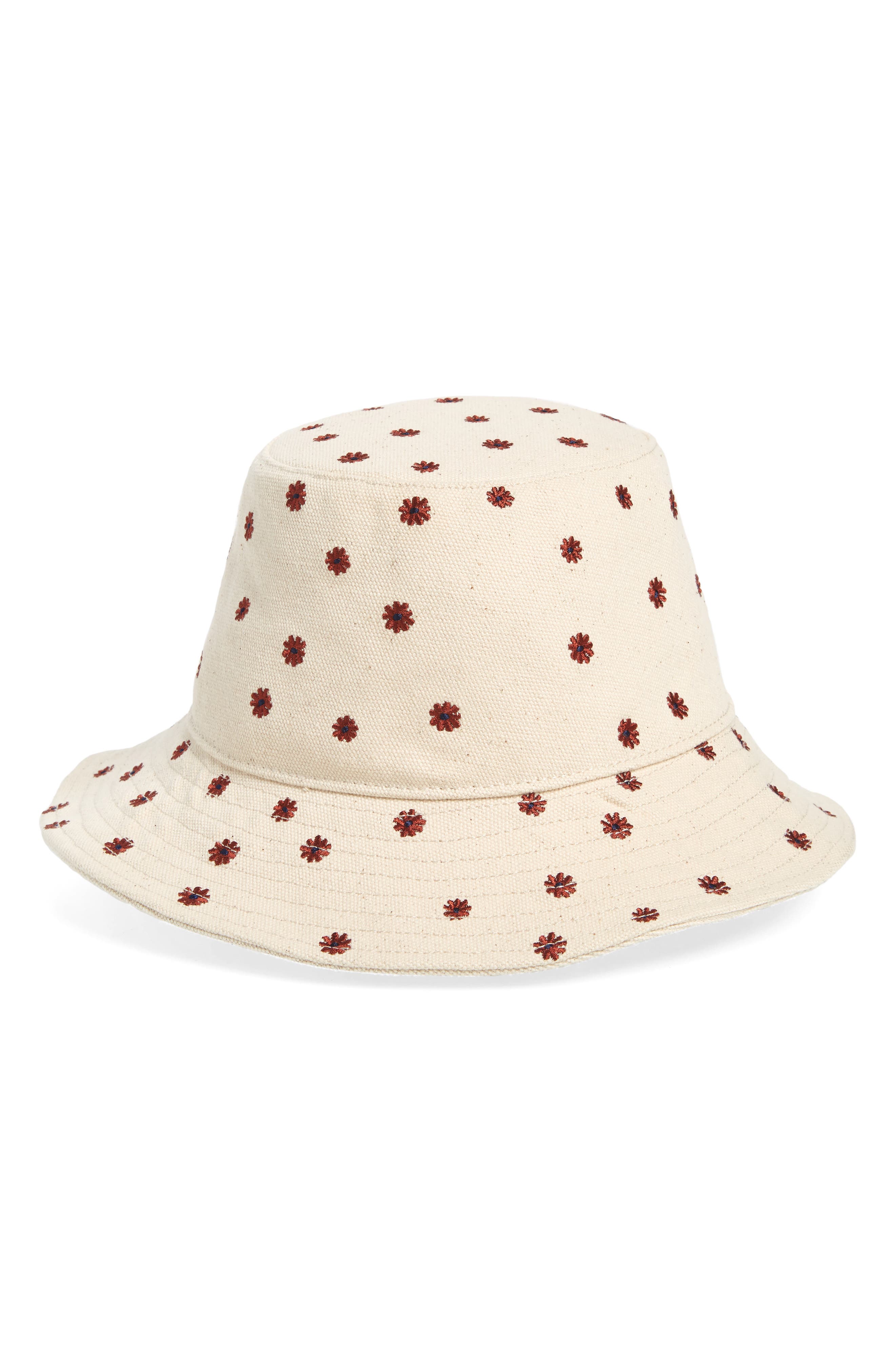 Madewell Daisy Embroidered Short Brimmed Canvas Bucket Hat Nordstrom
