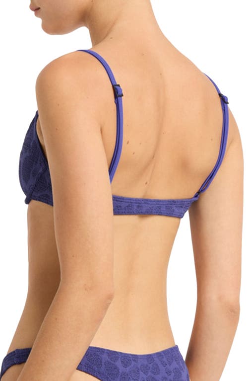 Bondeye Bond-eye Gracie Balconette Underwire Bikini Top In Sapphire Animalia
