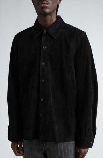 Welding Leather Button-Up Shirt