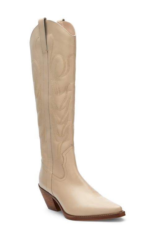 Coconuts by Matisse Agency Western Pointed Toe Boot in Ivory