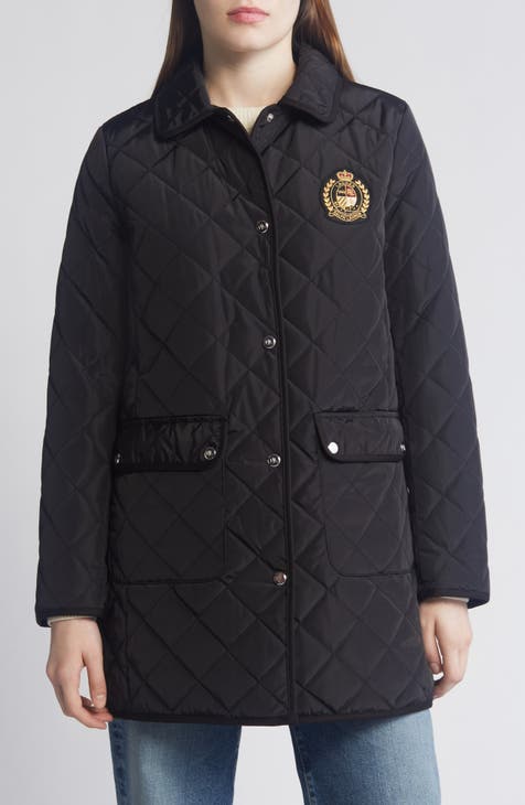Ralph Lauren women's Moda Cream Quilted Jacket Coat - size XL - Sherpa  Collar