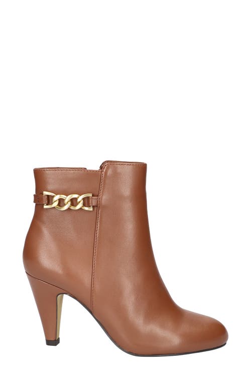 Shop Bella Vita Agnes Bootie In Dark Tan Leather