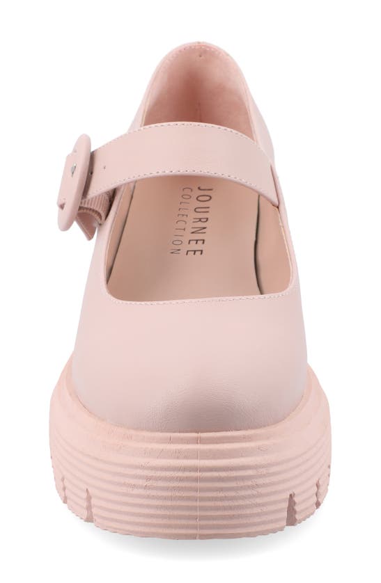 Shop Journee Collection Zarynn Mary Jane Platform Pump In Pink