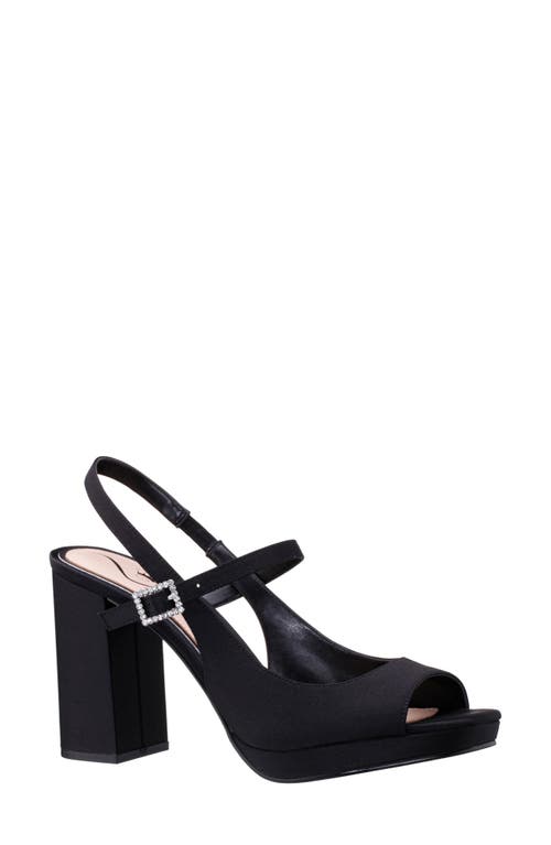 Shop Nina Simeon Slingback Peep Toe Platform Sandal In Black