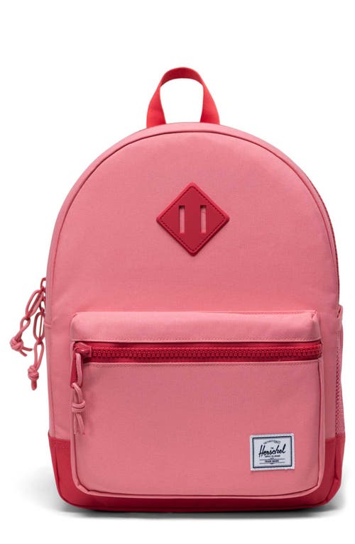 Kids' Heritage Recycled Polyester Backpack in Flamingo Plume/Winterberry