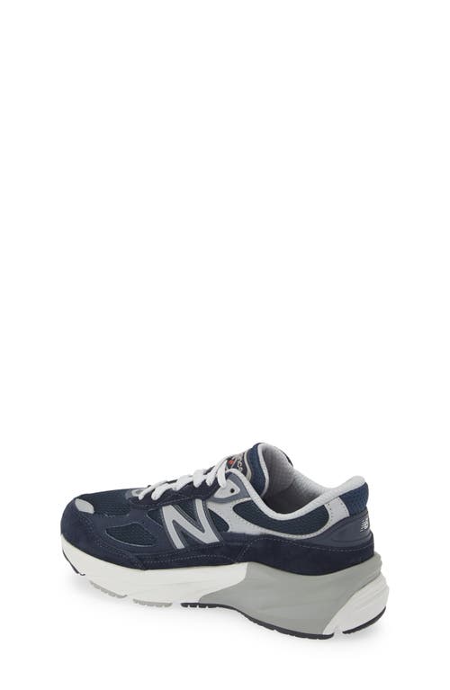 New Balance Kids' 990v6 Sneaker In Navy/silver