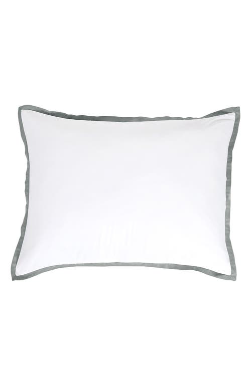 Shop Pom Pom At Home Langston Sateen Duvet Cover & Sham Set In White/ocean