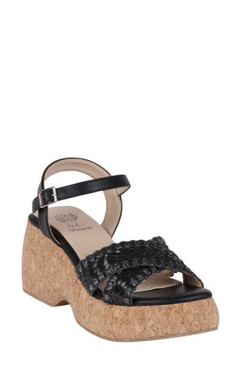 Shop Good Choice New York Lucy Ankle Strap Platform Sandal In Black