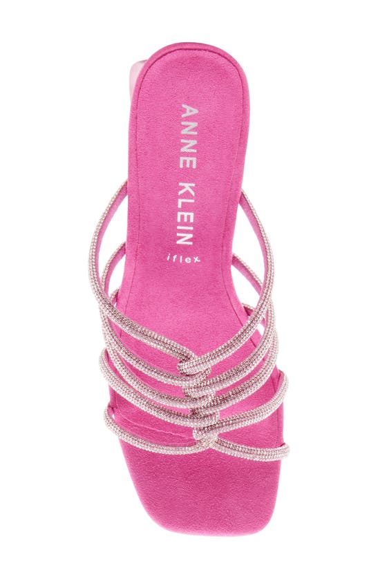 Shop Anne Klein Geena Rhinestone Wedge Sandal In Fuschia
